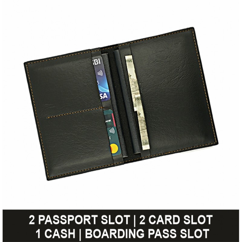 PASSPORT COVER WITH 2 SLOTS