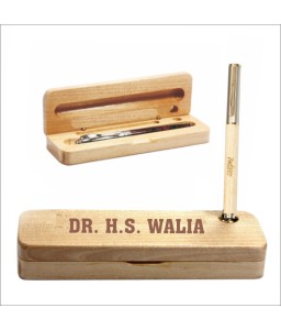 WOODEN PEN STAND