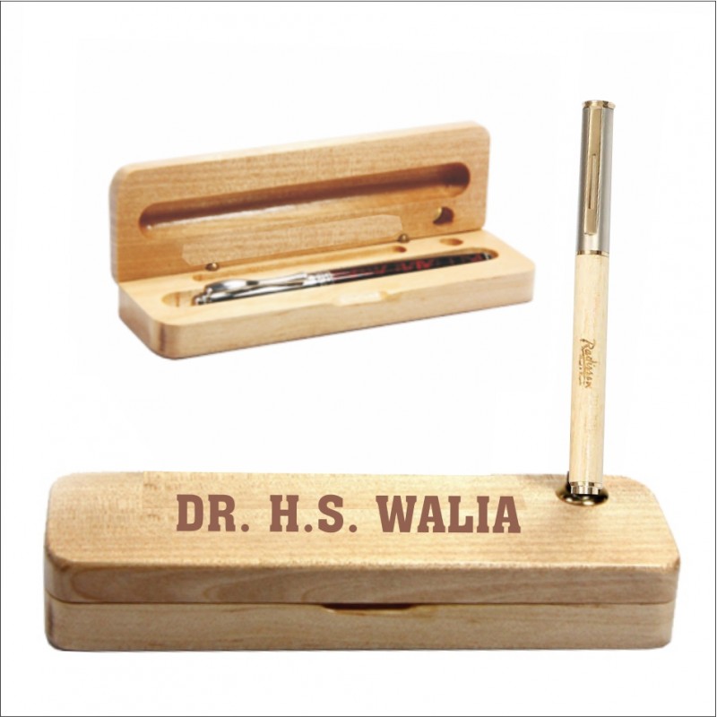 WOODEN PEN STAND