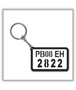 NUMBER PLATE KEY CHAIN