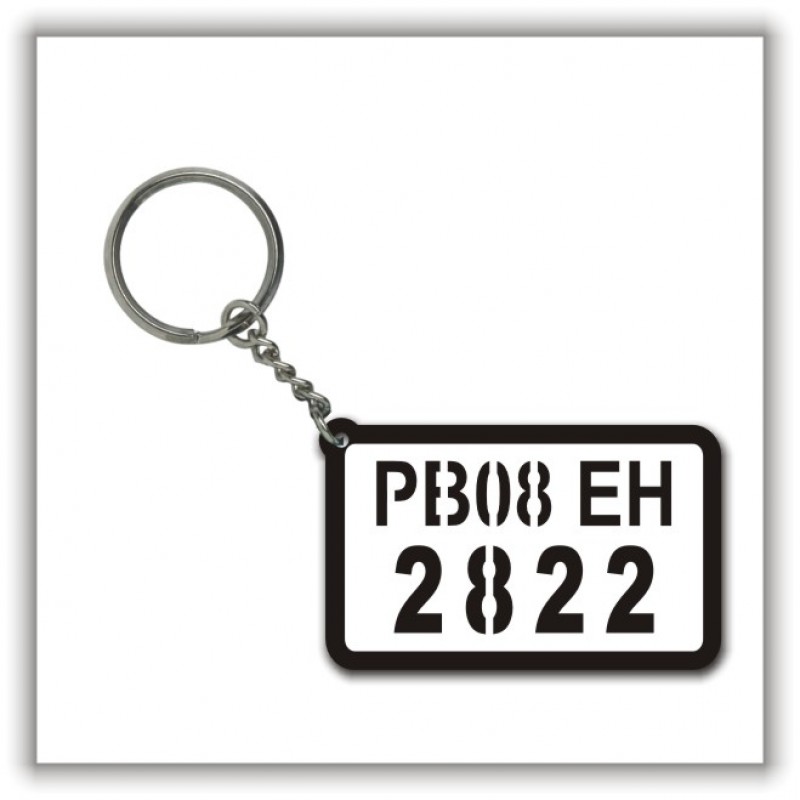 NUMBER PLATE KEY CHAIN