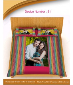 DESIGNER BED SHEET WITH 2 PILLOW COVER (DB-51)