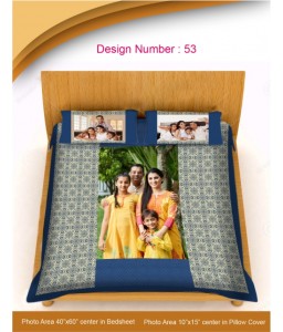 DESIGNER BED SHEET WITH 2 PILLOW COVER (DB-53)