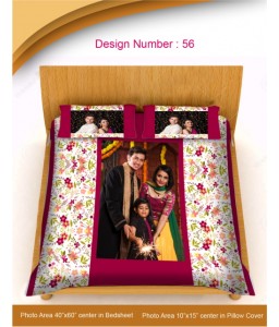 DESIGNER BED SHEET WITH 2 PILLOW COVER (DB-56)